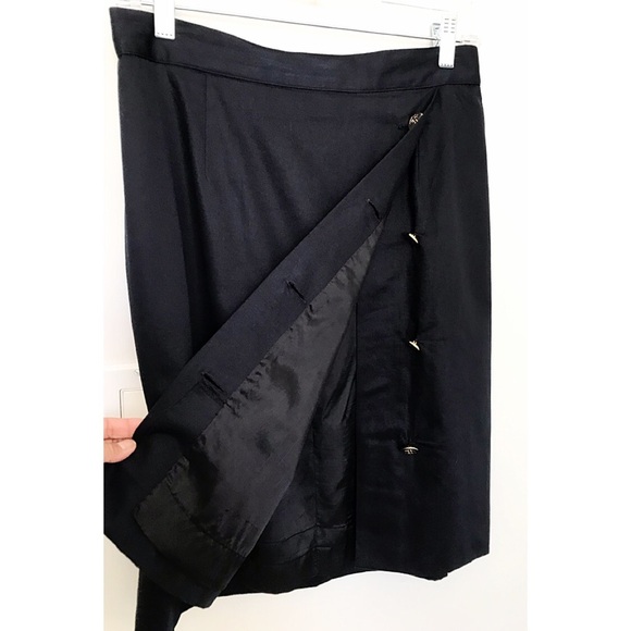 KORS Sz 10 BlK Wool Blend Mini Skirt - Picture 3 of 5